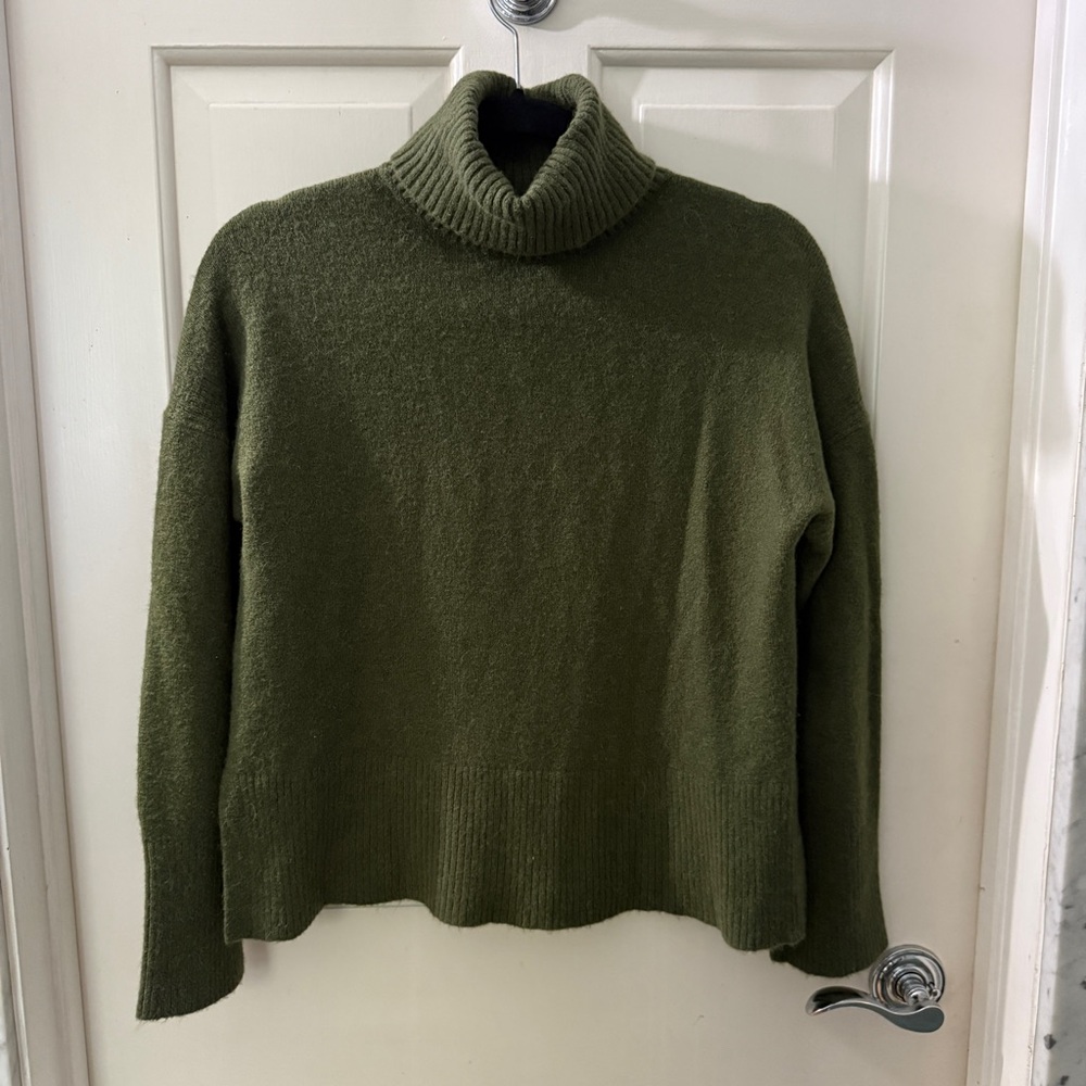 J. Crew Olive Green Turtleneck Sweater